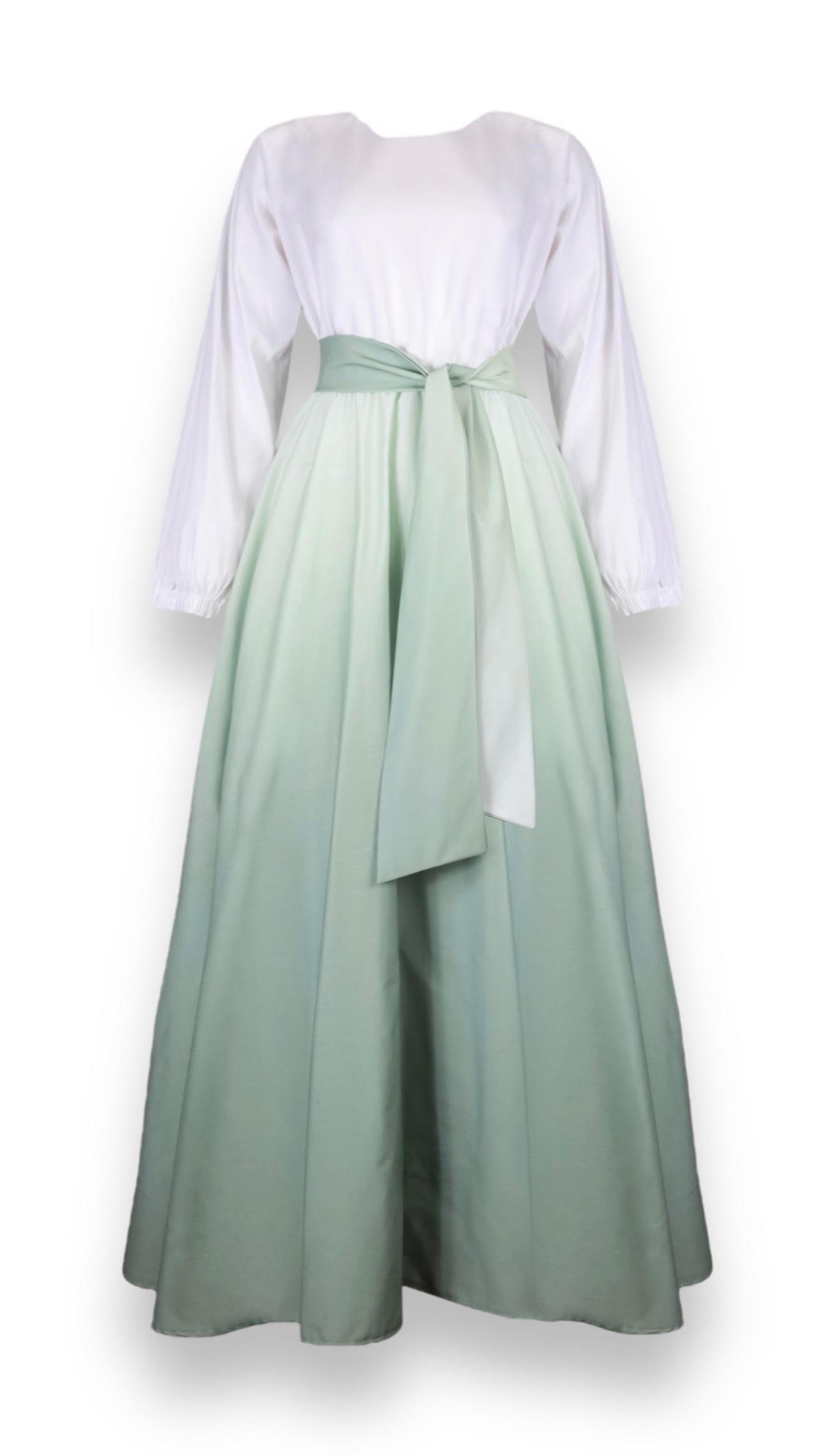 Ombre Dress Mint - Elegant & Figure-Flattering - Acadia House