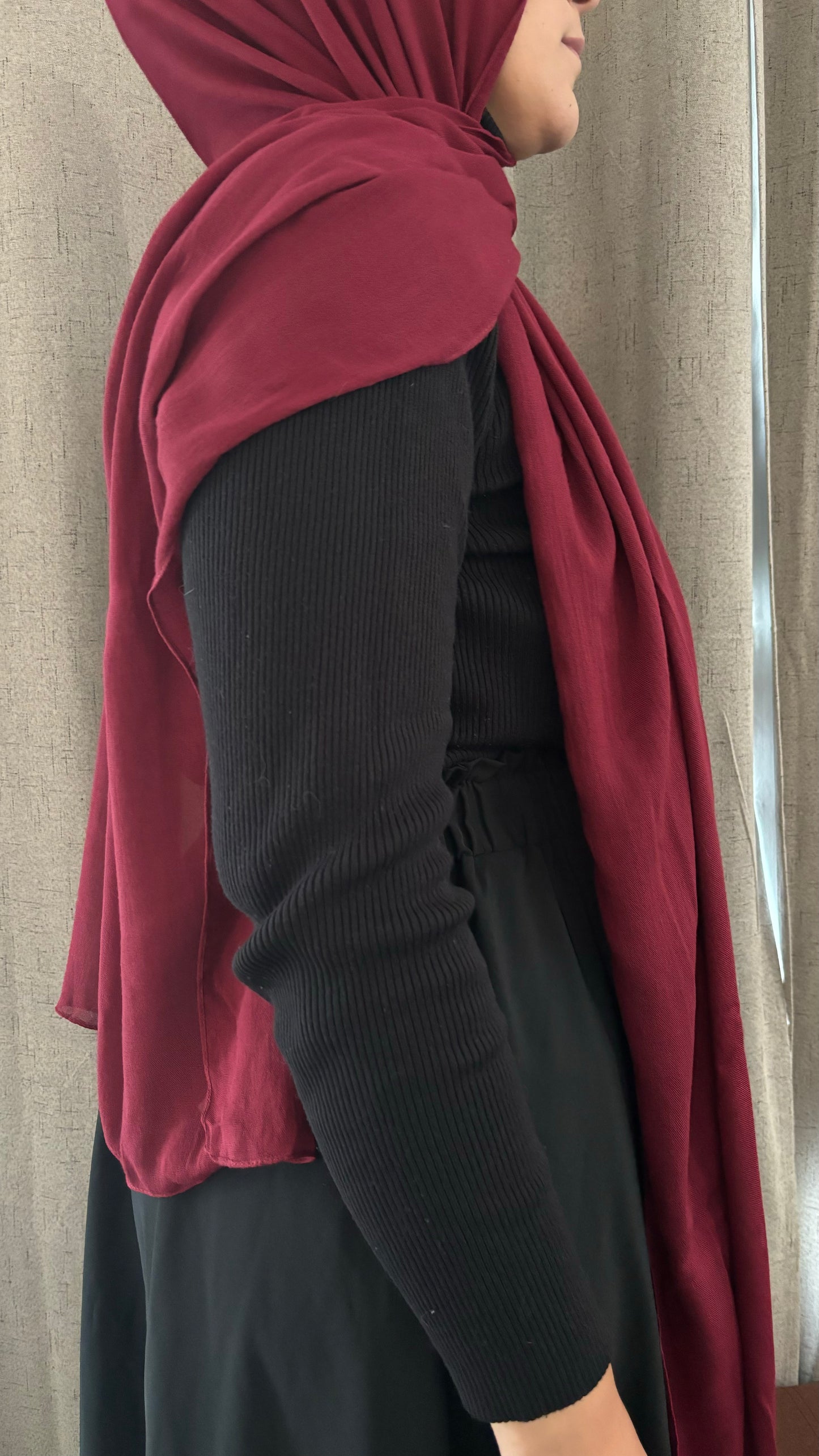 Modal Ruby Hijab – Elegant & Soft Wrap - Acadia House