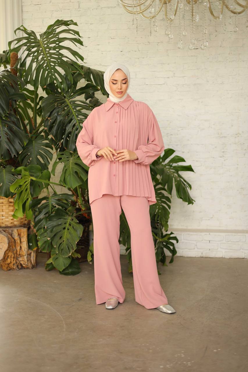 Tala Co-Ord Dusty Rose – Elegant Two-Piece Set - Acadia House
