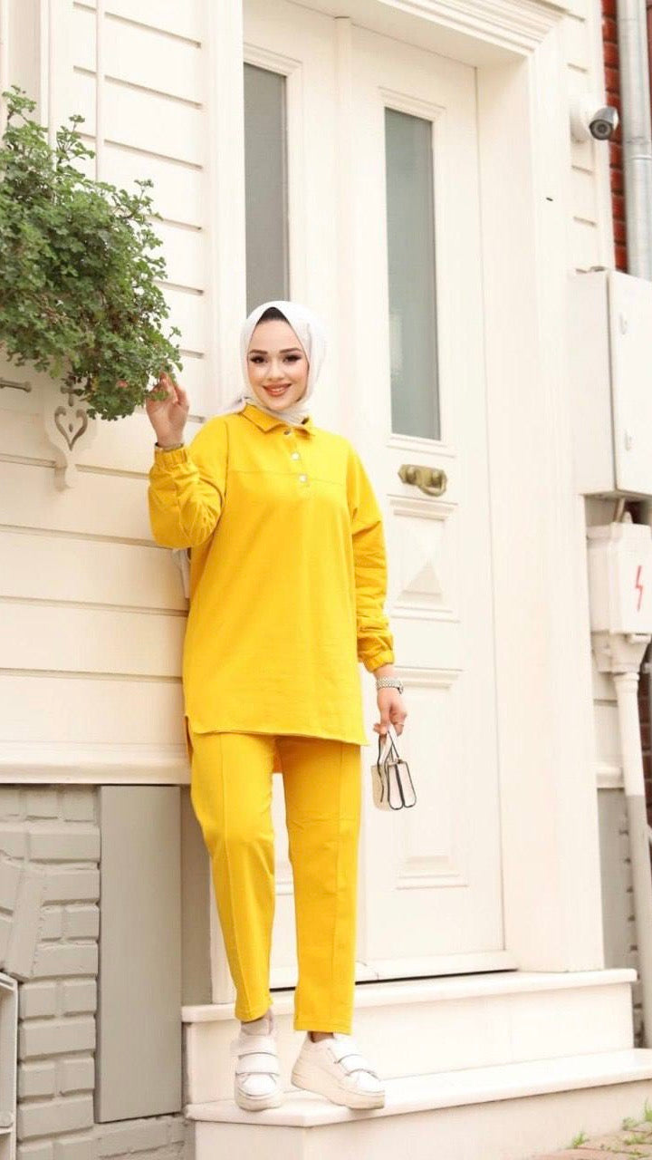 Track Suit Mustard - Clearance Jogger Set - Acadia House