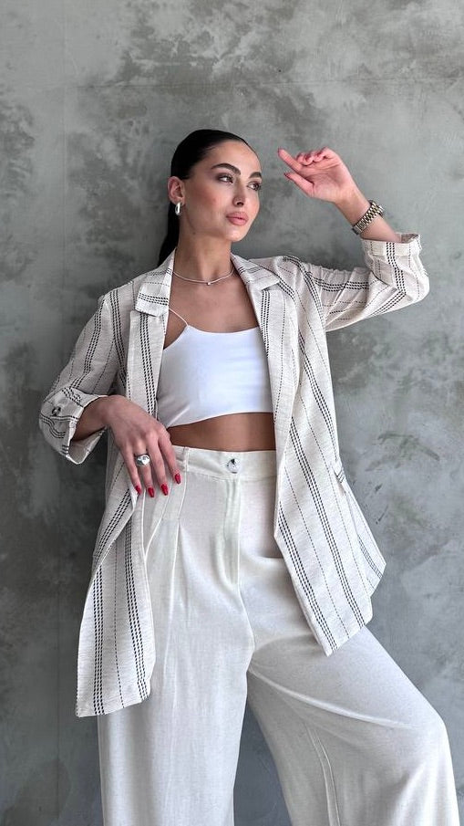 Chic Linen Blazer for Women – Final Sale - Acadia House