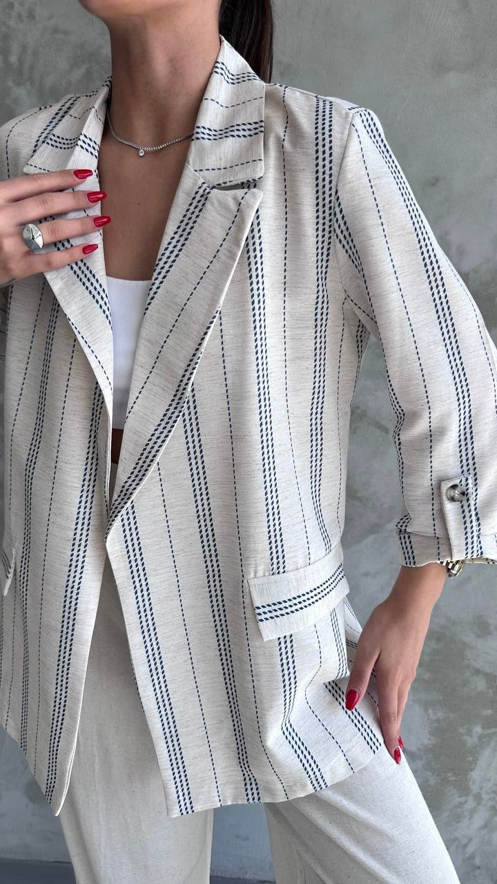 Chic Linen Blazer for Women – Final Sale - Acadia House