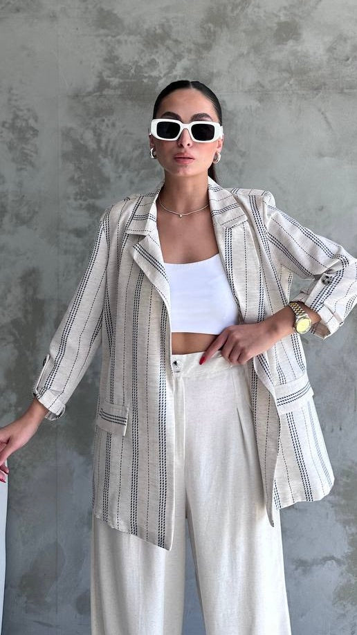 Chic Linen Blazer for Women – Final Sale - Acadia House