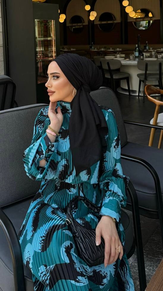 Teal Accordion Dress – Final Sale Official - Acadia House