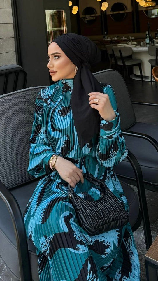 Teal Accordion Dress – Final Sale Official - Acadia House