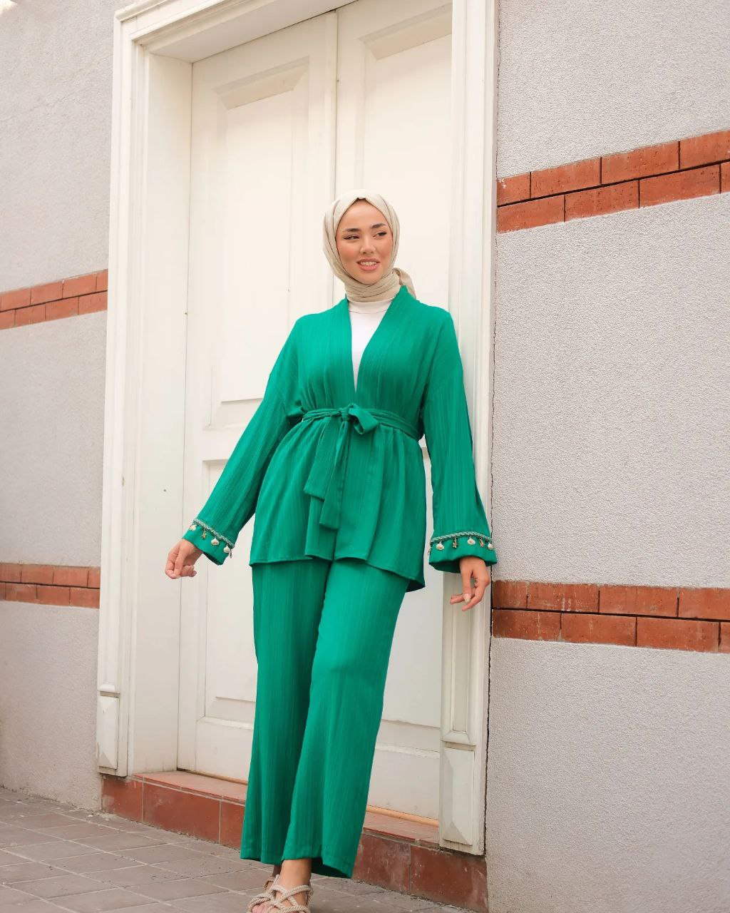 Seashell Green Dress - Elegant Women's Fashion - Acadia House