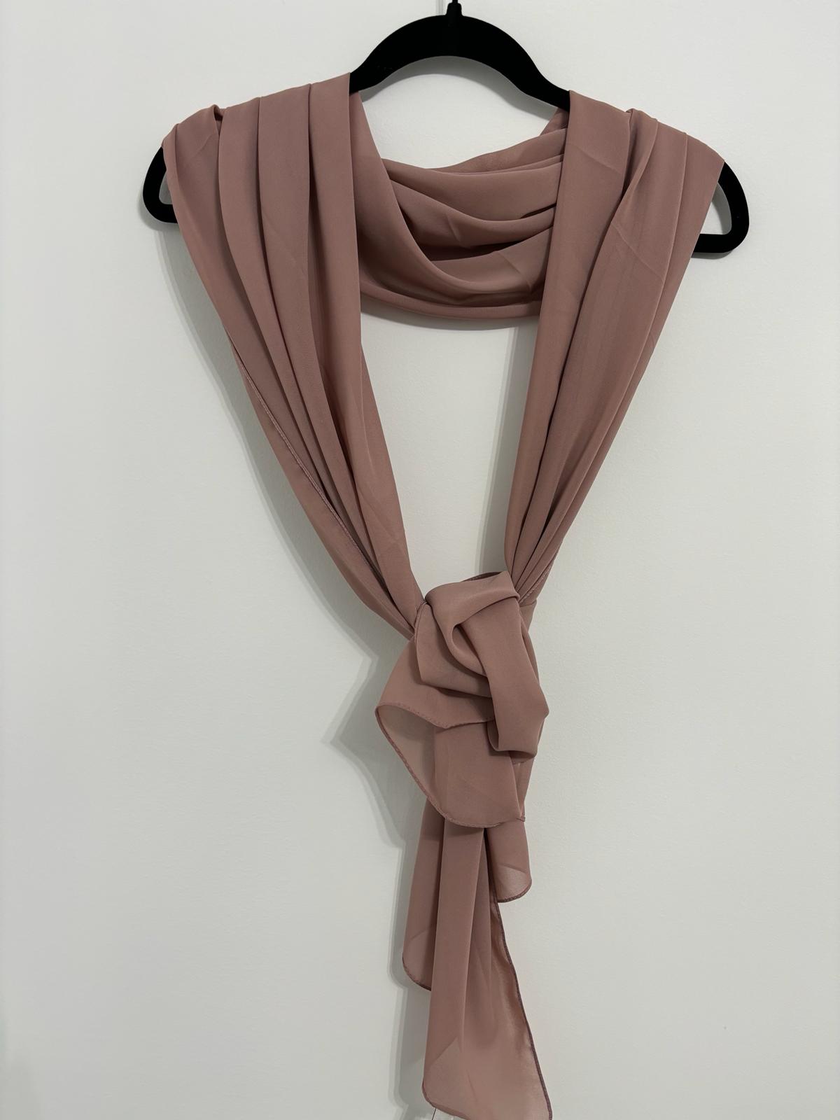 Chiffon Hijab Walnut - Lightweight & Breathable - Acadia House