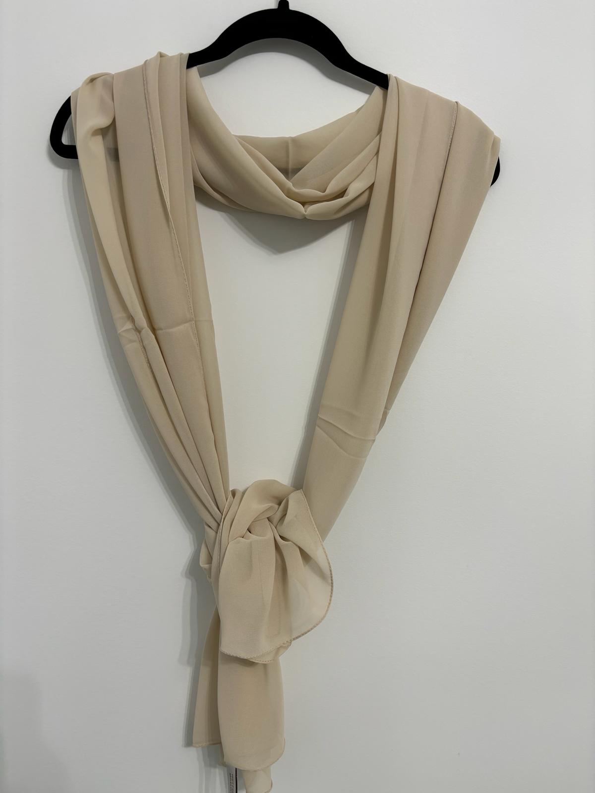 Farah Chiffon Hijab - Light Beige - Acadia House