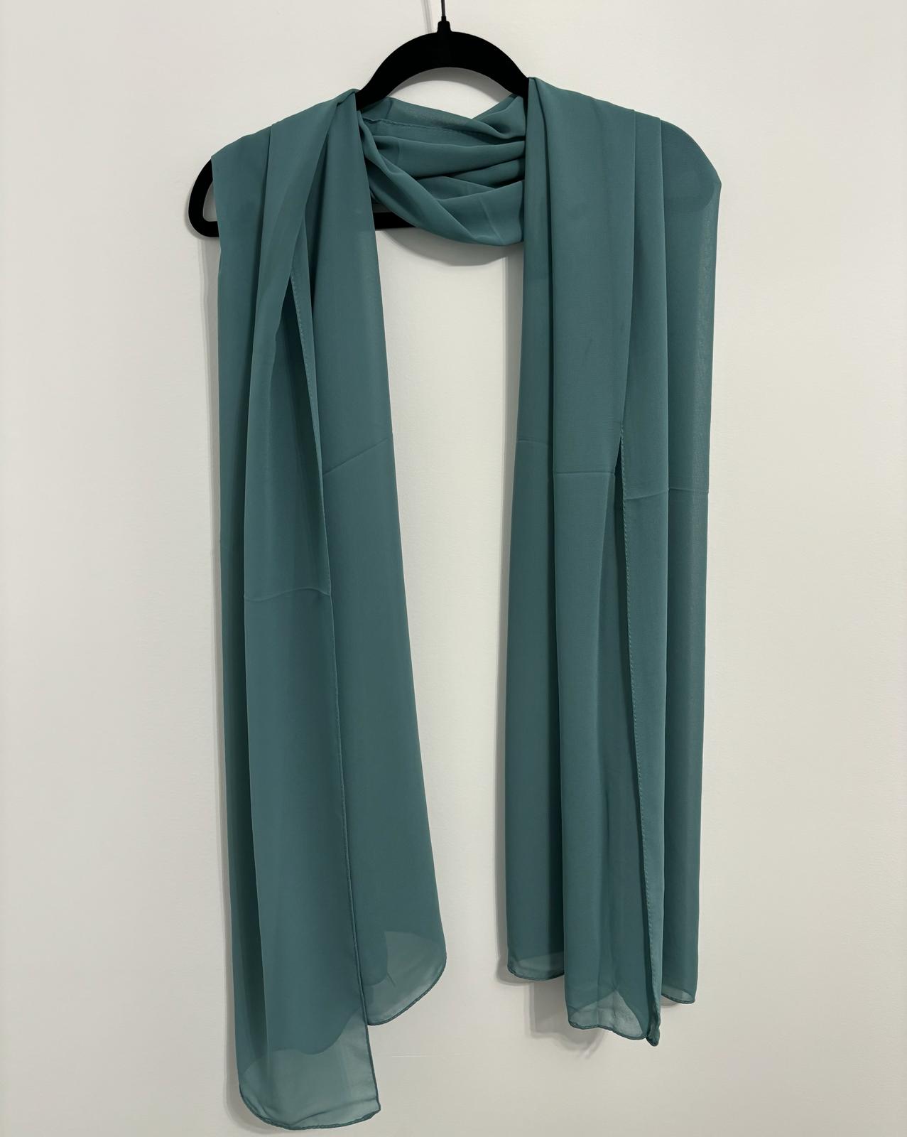 Chiffon Hijab Shark Teal - Elegant & Lightweight - Acadia House