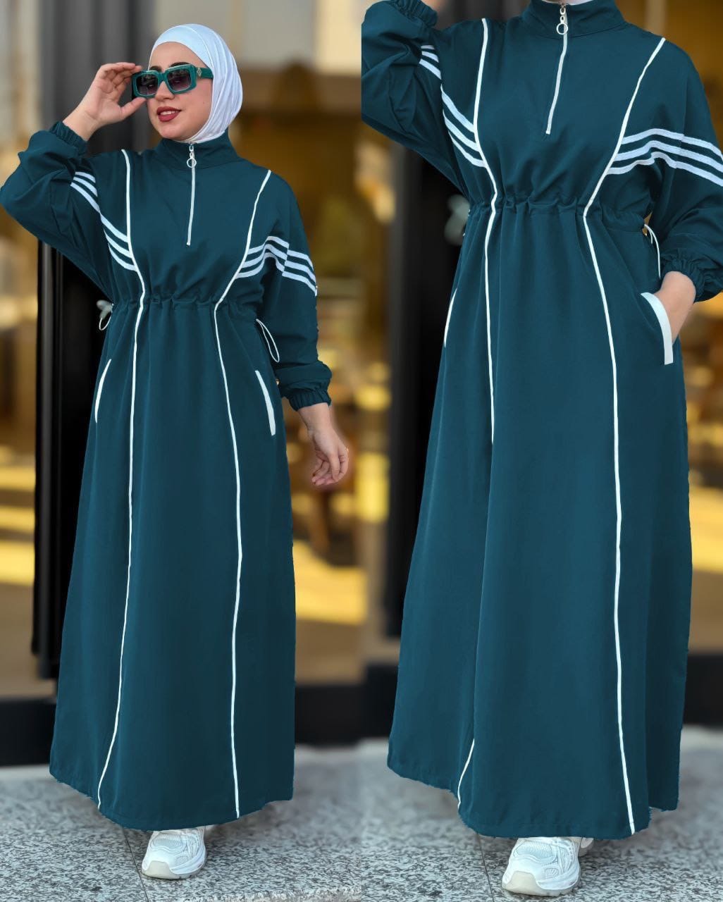 Activewear Abaya Green – Stylish Modest Wear - Acadia House
