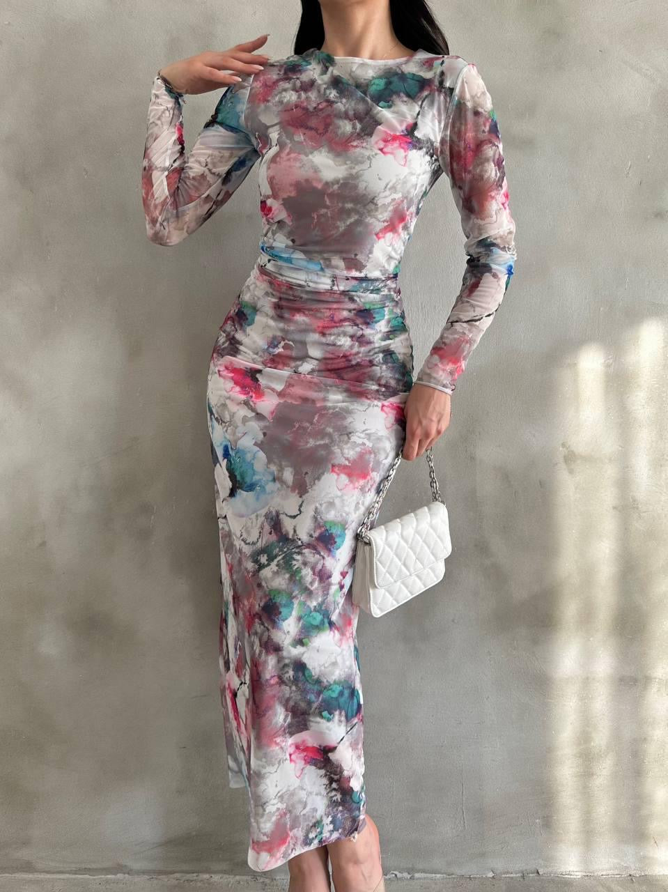 Watercolor Bodycon Dress