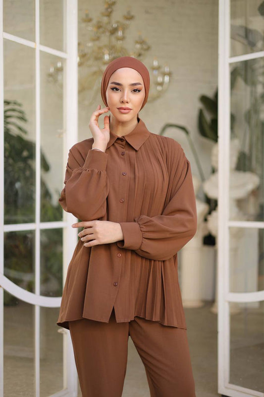 Tala Brown Co-Ord Set – Casual Chic Two-Piece - Acadia House