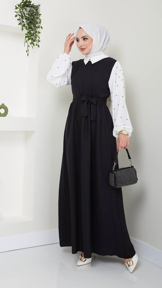 Collar Dress -Black