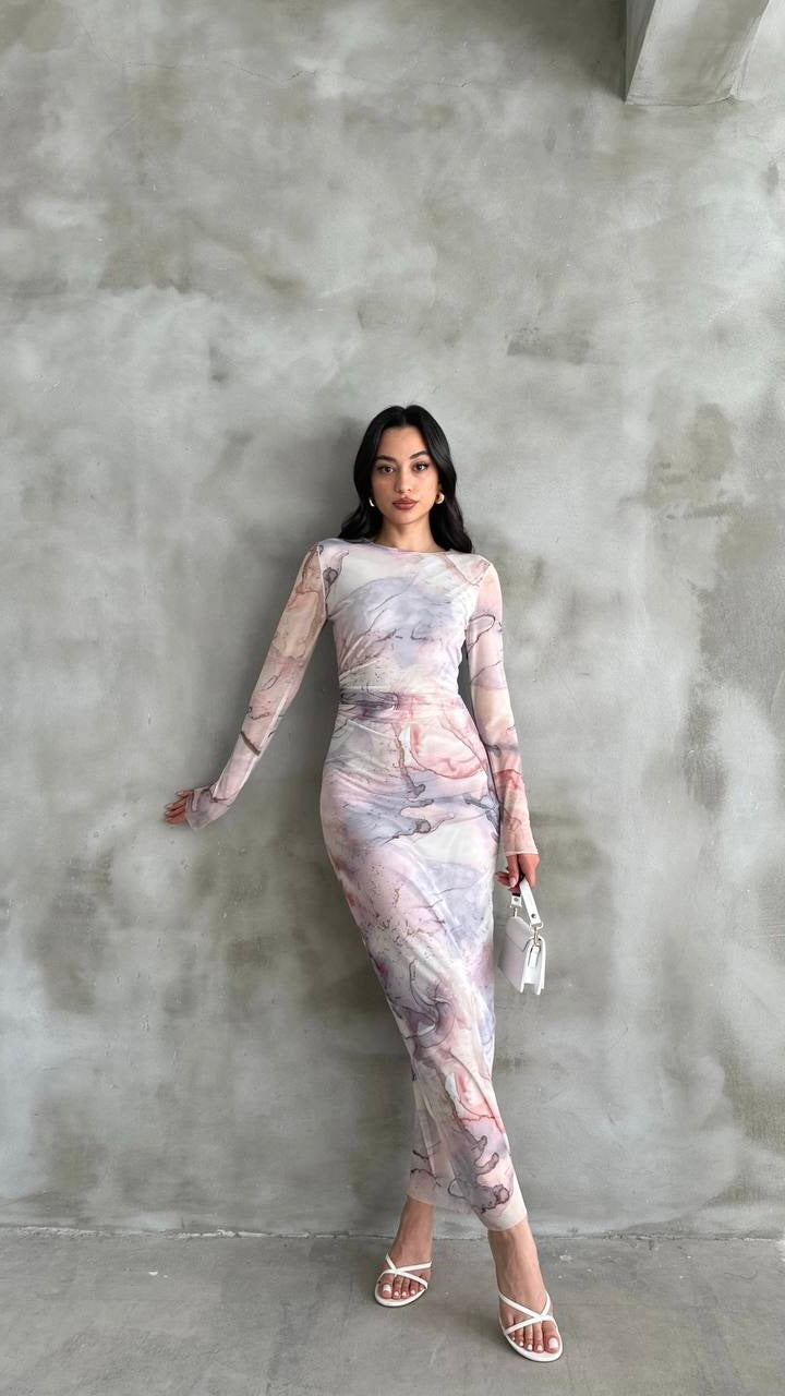 Marble Bodycon Dress