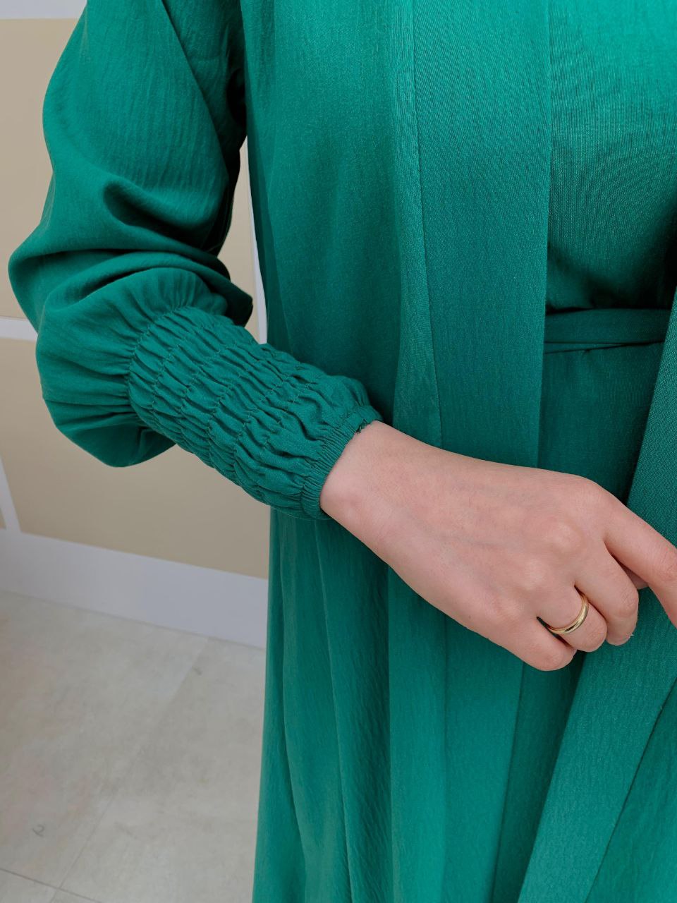 Four Piece Abaya Set Green – Modest Fashion - Acadia House​