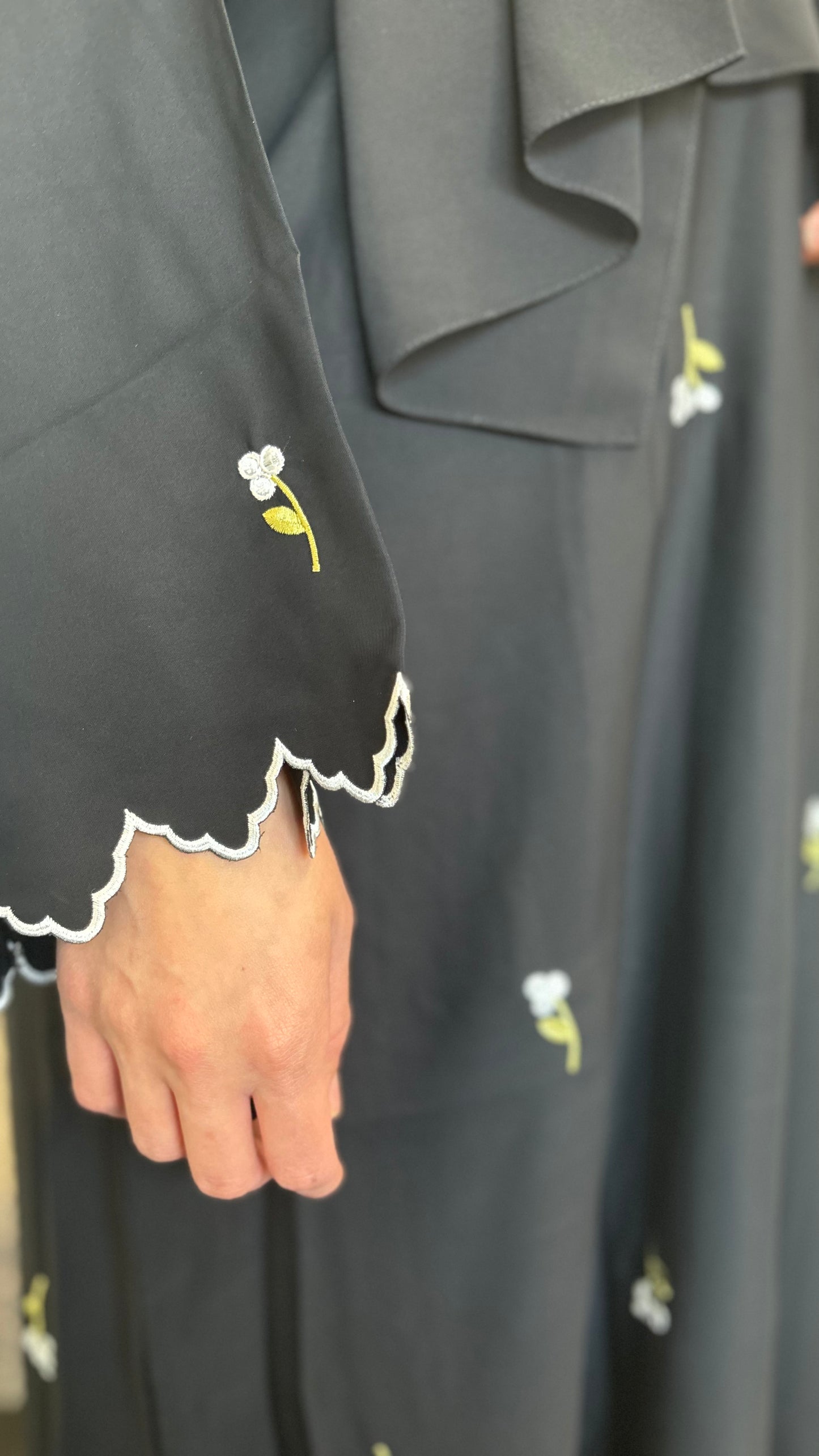 Elegant Embroidered Open Abaya – Modest Wear – Acadia House