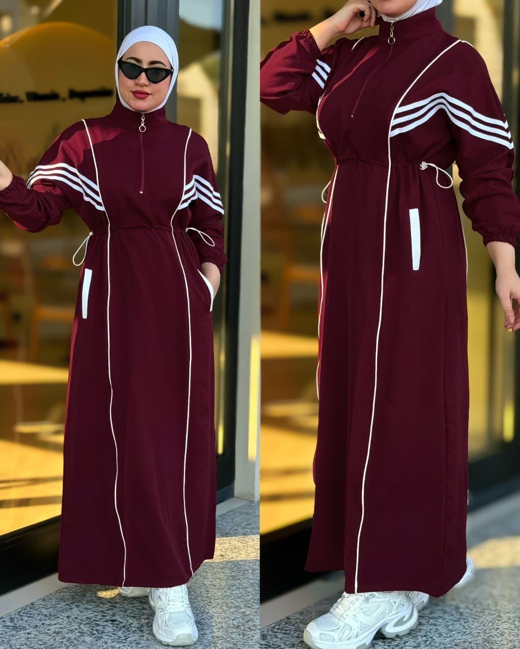 Activewear Abaya Berry – Modest Sportswear - Acadia House​