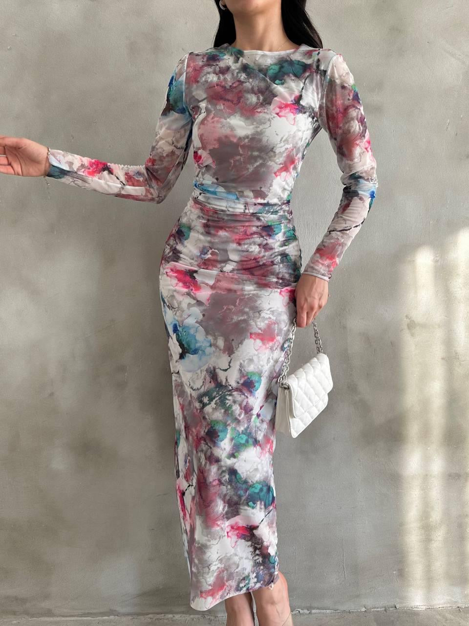 Watercolor Bodycon Dress